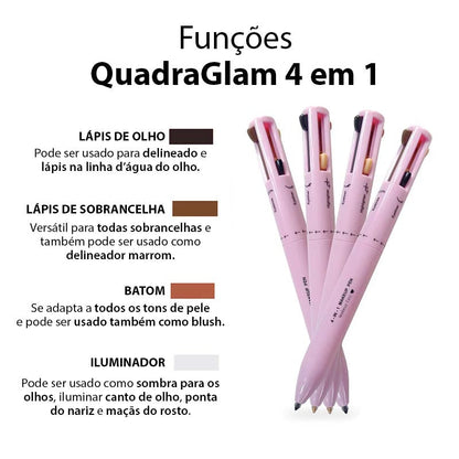 Caneta de Maquiagem 4 em 1 QuadraGlam